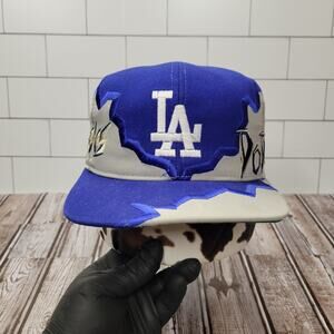 Custom Los Angeles Dodgers Jagged Style Snapback Hat MLB Streetwear